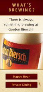 Free Beer at Gordon Biersch